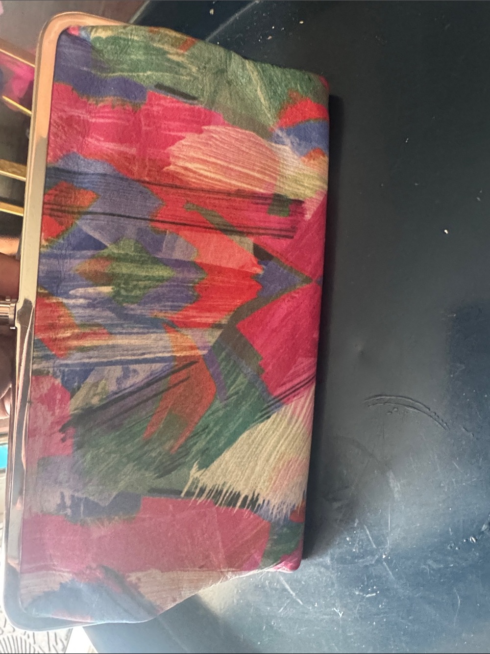 Colorful Abstract Print Clutch Bag